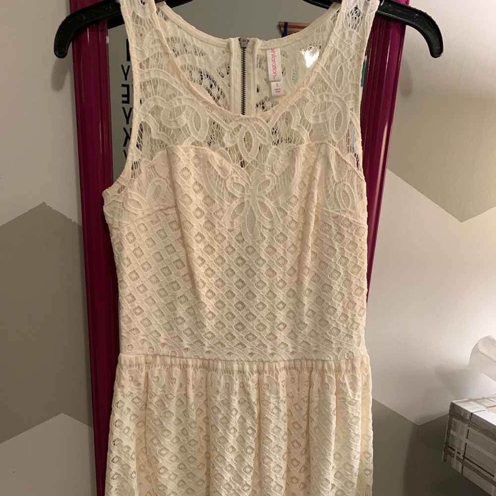 XHILARATION white lace tank top sundress